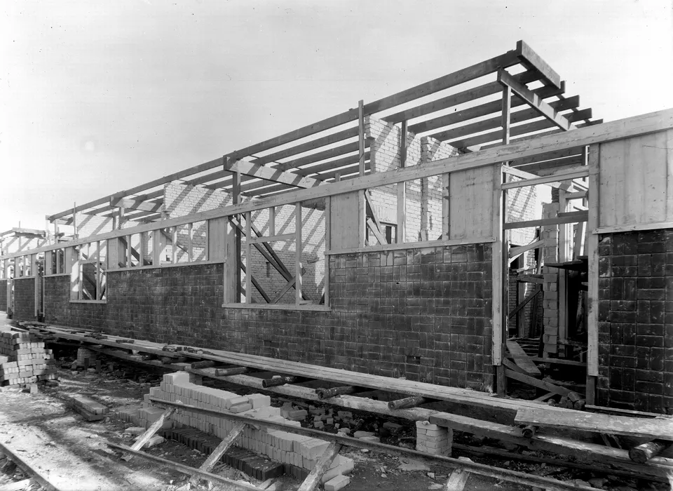 Asterdwarsweg bouw Asterdorp (1926)
