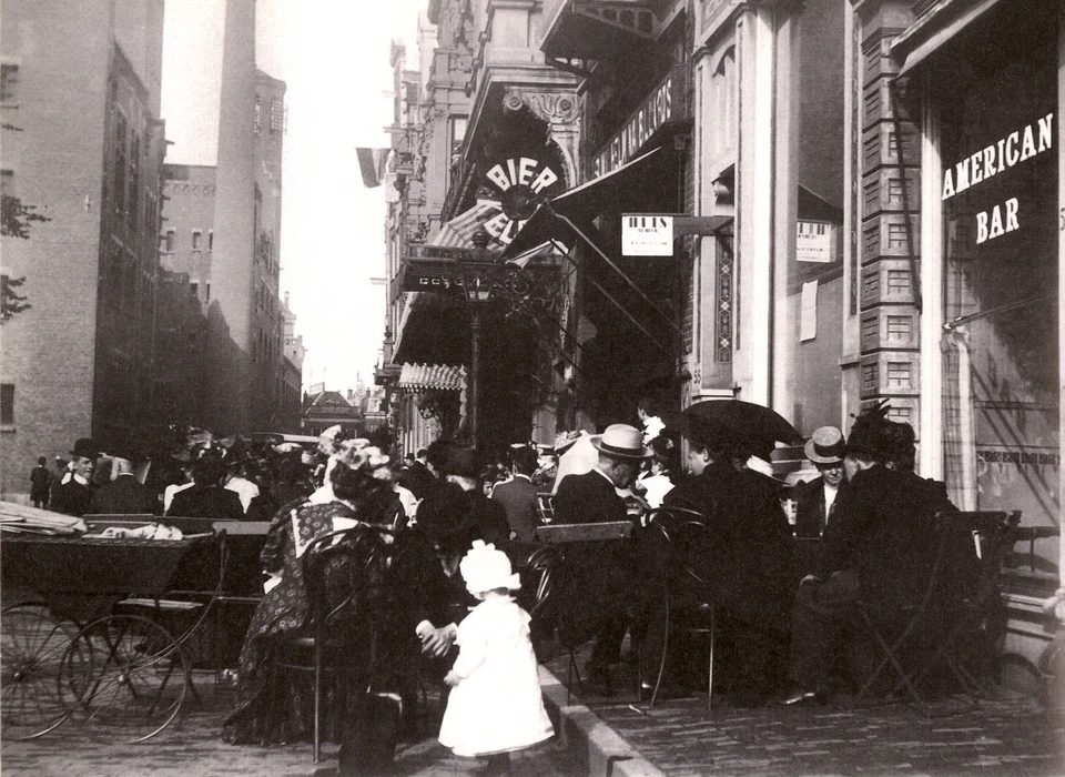 Beursstraat 53-57 terrasjes (1908)