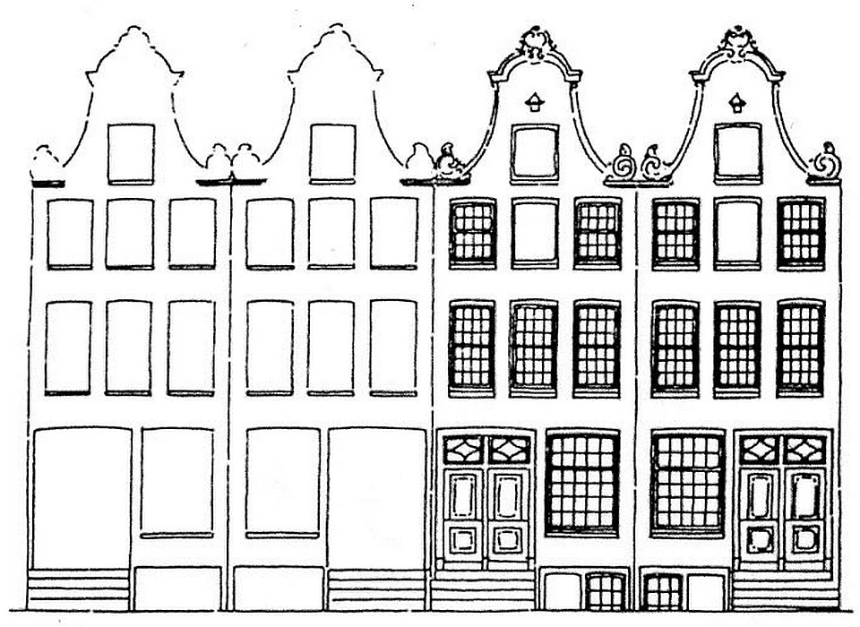 Lange Leidsedwarsstraat 148-150 situatie in 1770