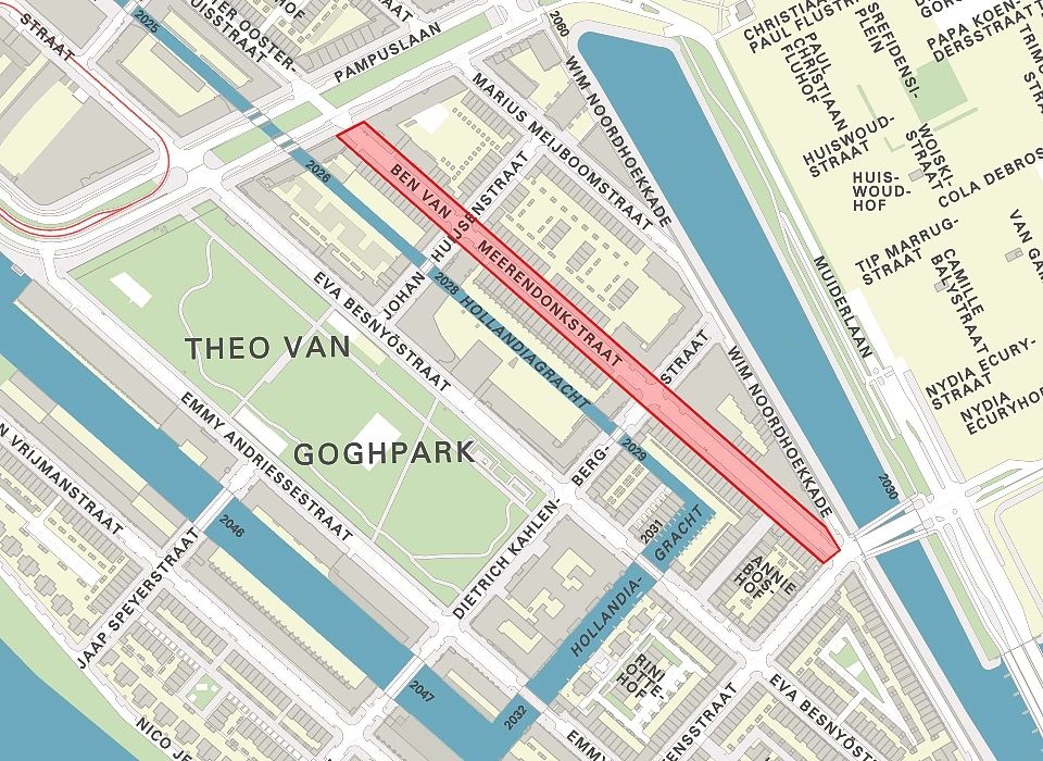 Ben van Meerendonkstraat op de plattegrond