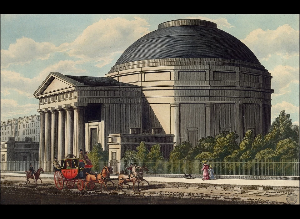Het Colosseum in Regent's Park van architect Decimus Burton (Londen, VK), gebouwd 1827, afgebroken 1874