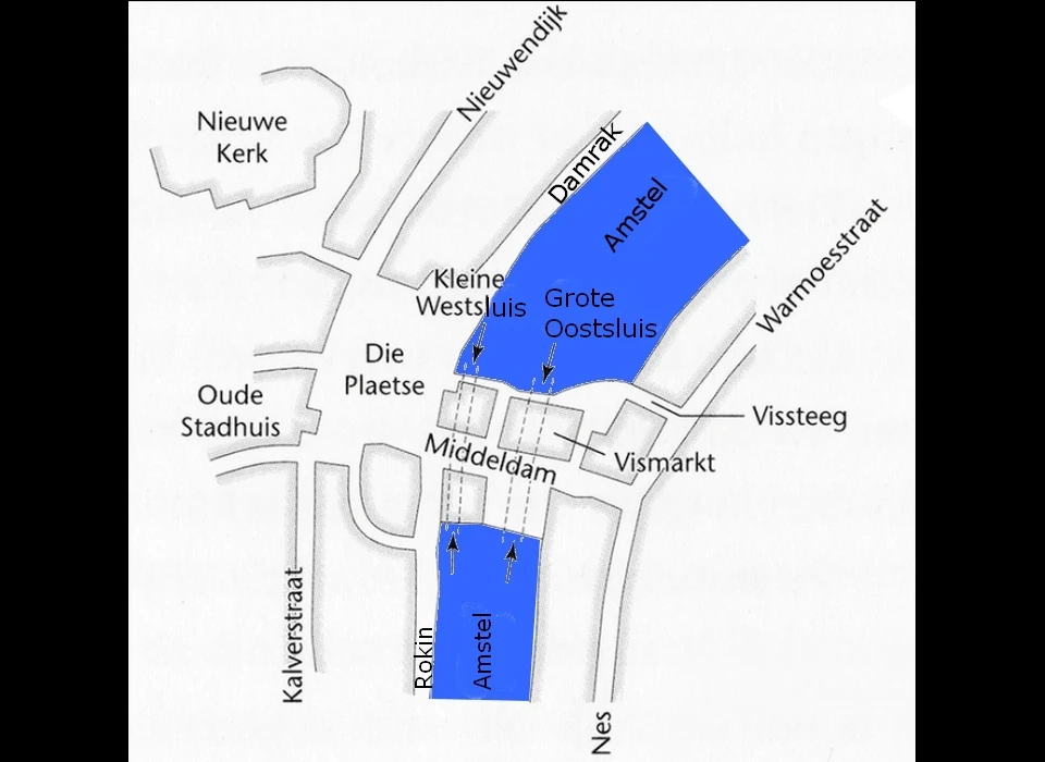 Dam, plattegrond (ca.1600)