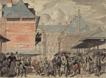 Dam, 1690, vismarkt