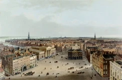 Dam, 1850, Beurs Zocher, Commandantshuis