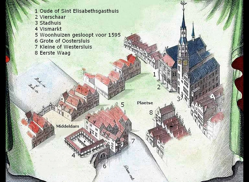 Dam, plattegrond (ca.1540)
