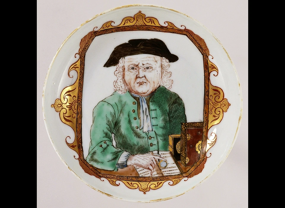 Daniël Raap op porselein, verjaardagscadeau van Elias Colier geschilderd door Pleun Piera (1734-1799)