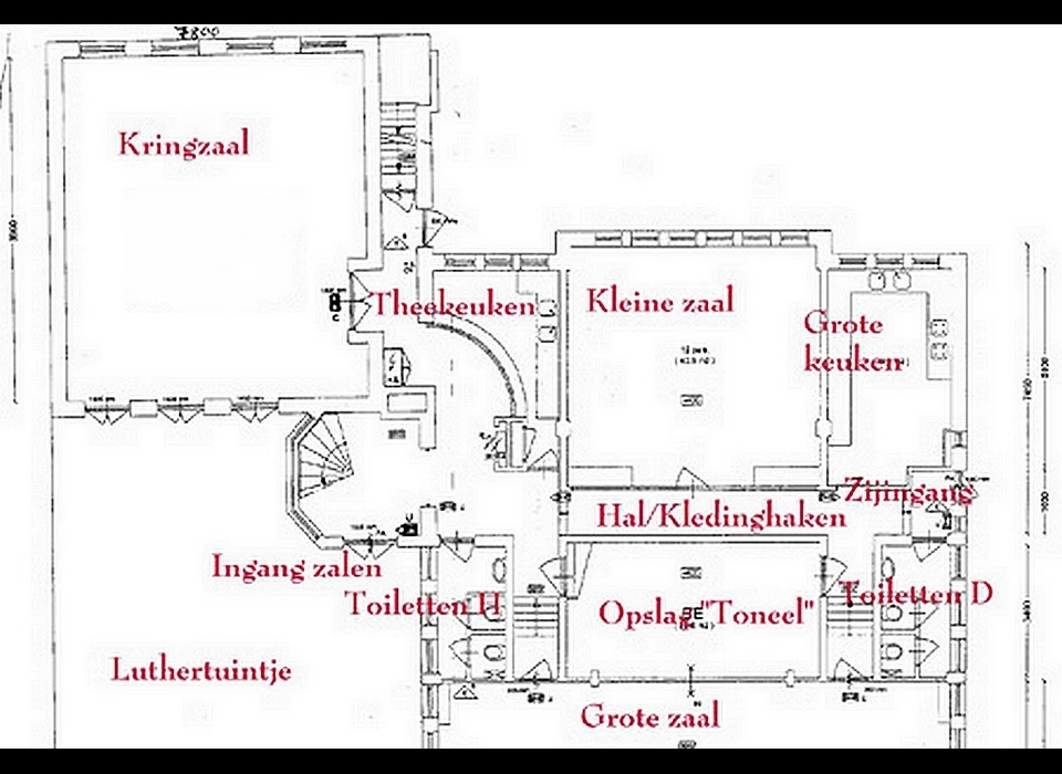 Dintelstraat 134 Maarten Lutherkerk plattegrond souterrain