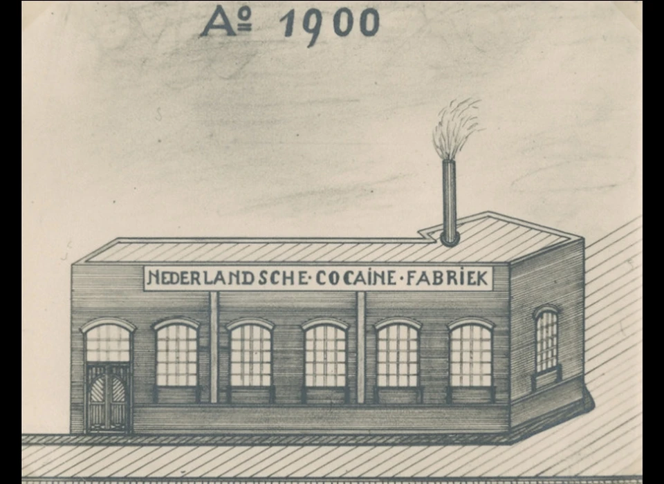 Eerste Schinkelstraat 30 Nederlandse Cocaïne Fabriek ontwerptekening architect H.H.Baanders (1900)