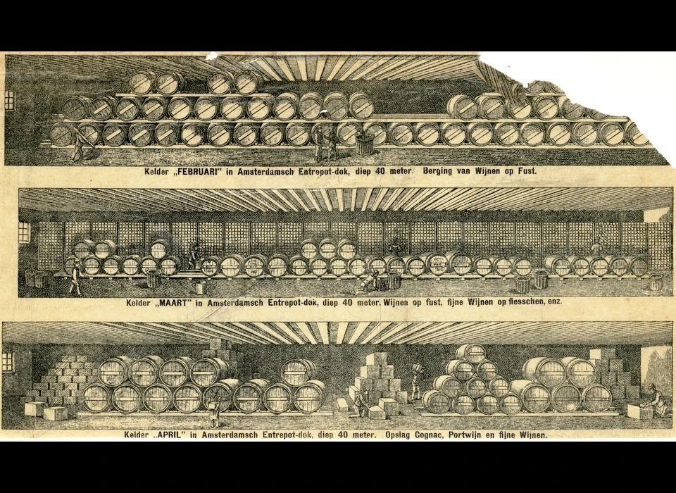 Entrepotdok 88-90 wijnkelders van de firma Ferwerda & Tieman (ca.1930)