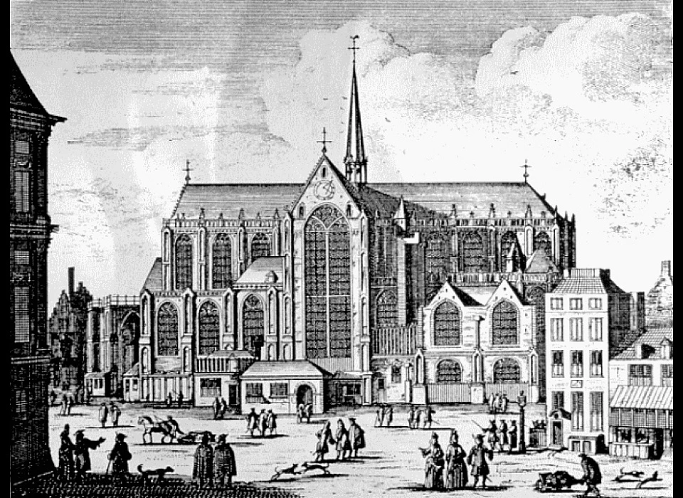 Nieuwe Kerk omstreeks 1700 (Peter Schenck)