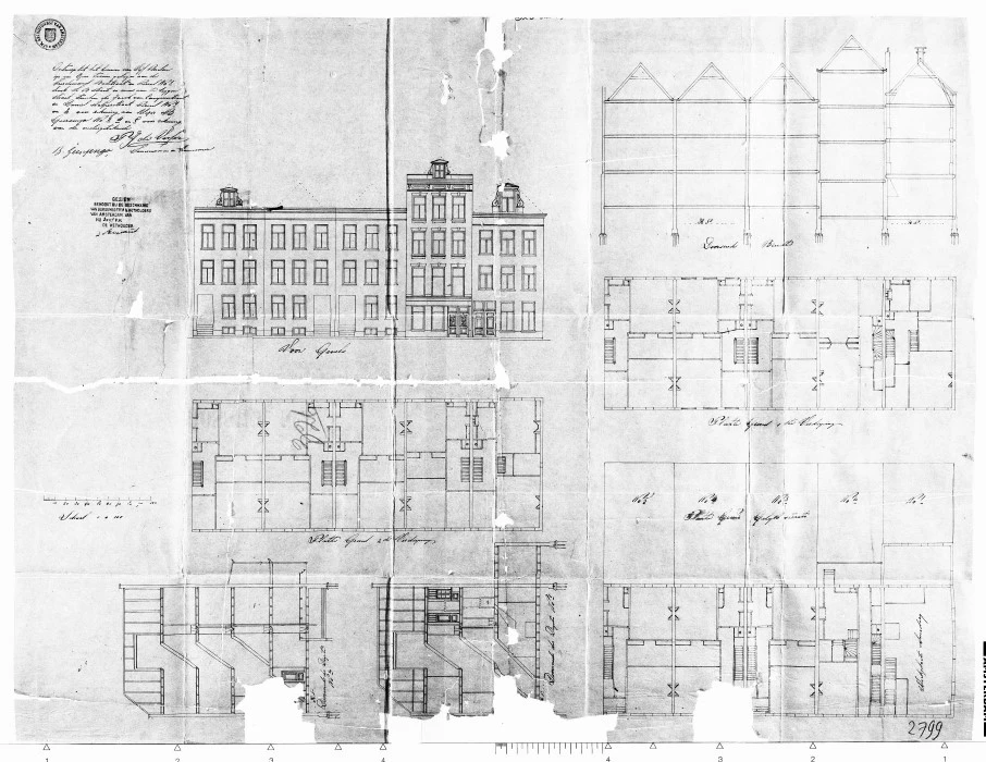 Ferdinand Bolstraat 24-32 1875c bouwtekeningen