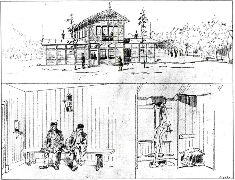 Karthuizerkerkhof badhuis van de Amsterdamsche Vereeniging voor Volksbaden (1890)