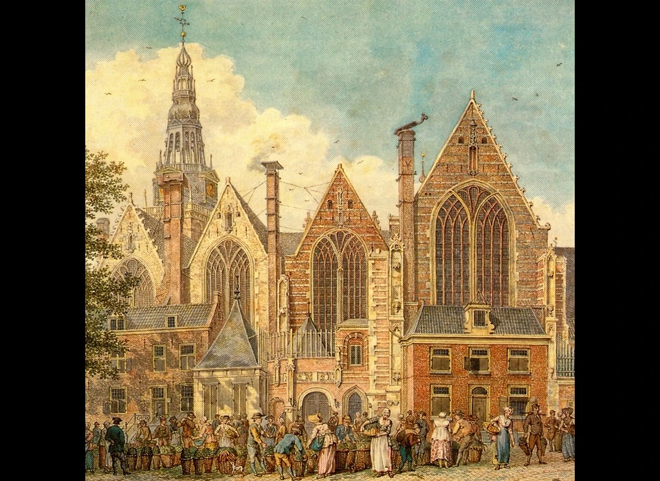 Oudekerksplein 13-25 Oude Kerk (H.P.Schouten) Gotische bouwstijl (1778)