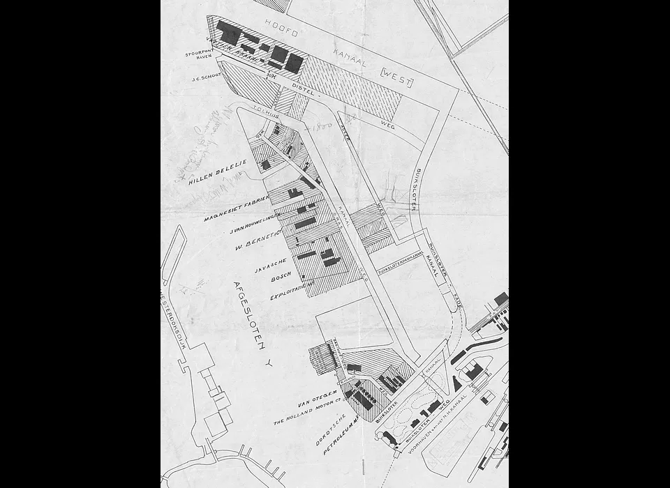 Buiksloterham vestigingen van de bedrijven (1911)