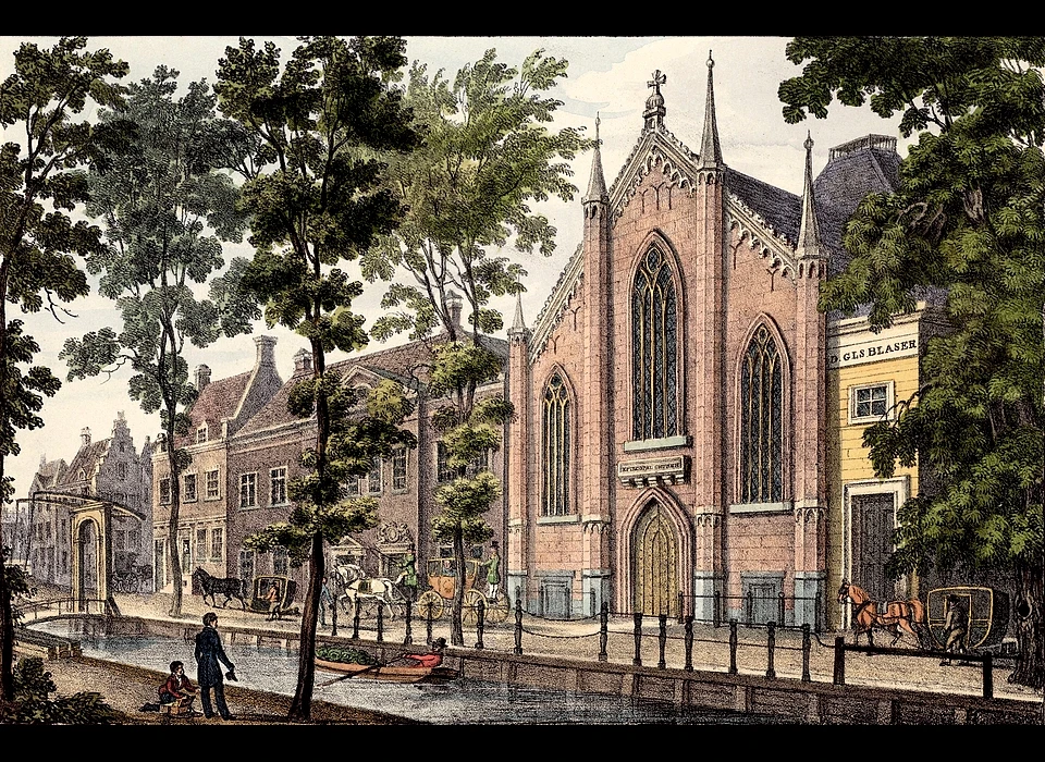 Groenburgwal 42 Engels Episcopale Kerk op plaats van de Lakenhal (1829)