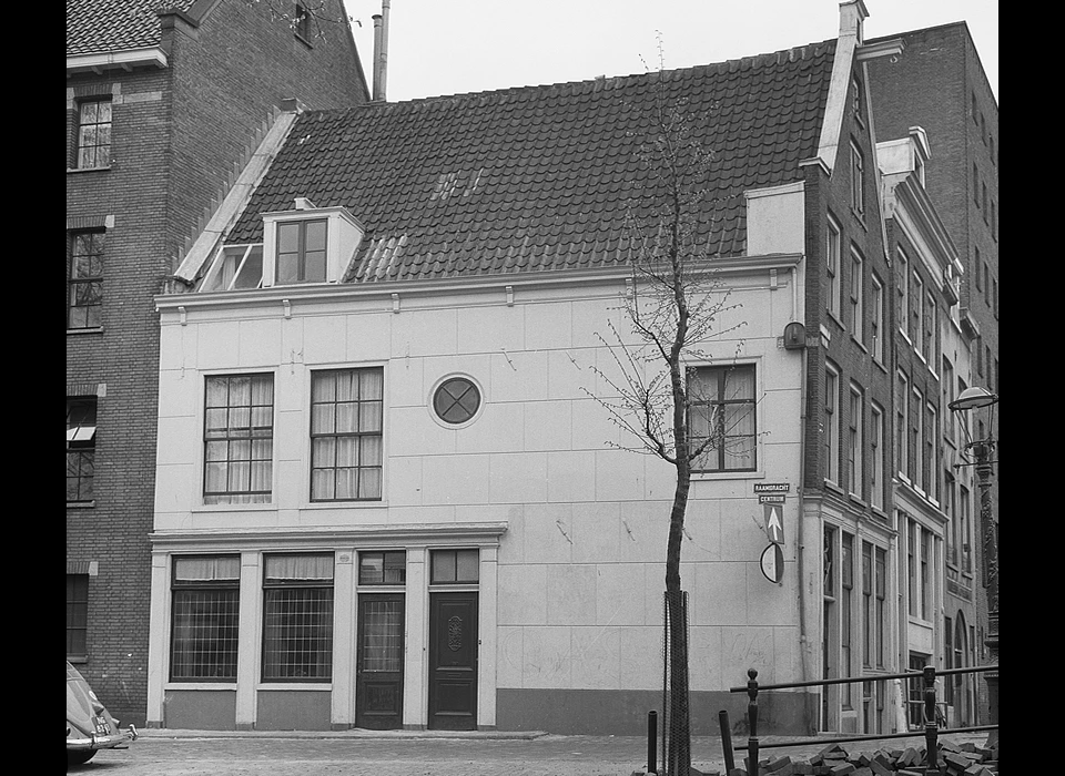 Groenburgwal 1 zijgevel Raamgracht (1961)