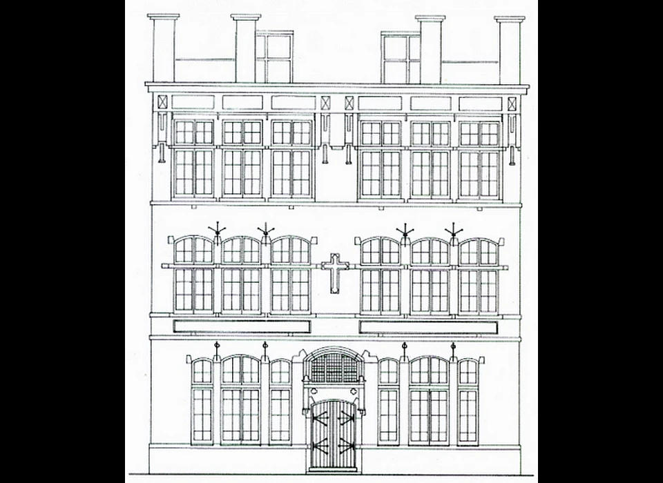 Groenburgwal 30 (2000) tekening voorgevel