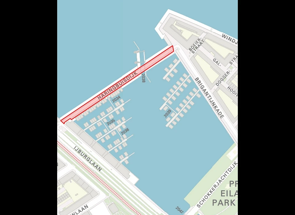 Haringbuisdijk op de plattegrond