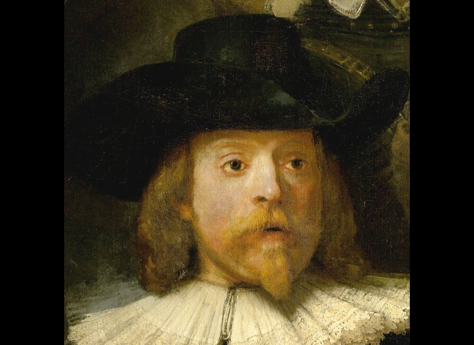 Frans Banninck Cocq (1605-1655), detail Nachtwacht (Rembrandt)