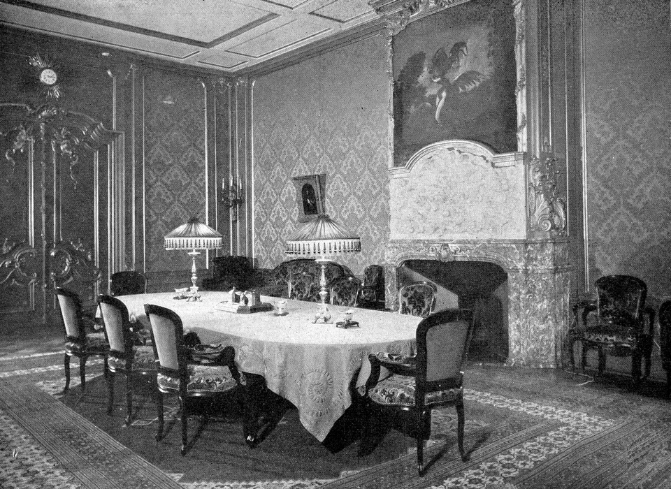 Herengracht 446 linker achterkamer met roodmarmeren schouw en schoorsteenstuk (1930)