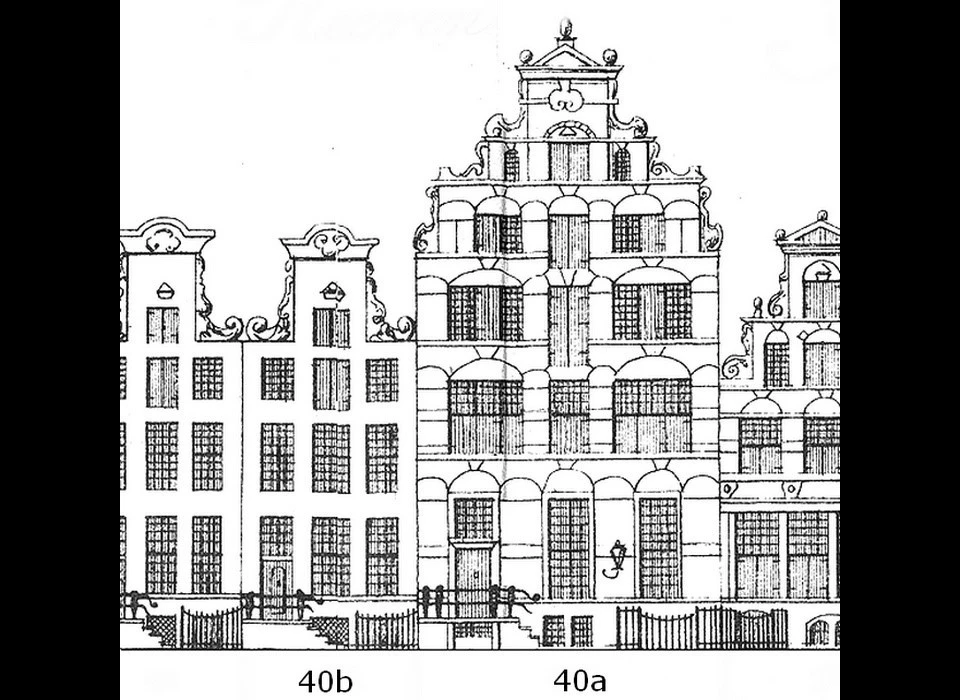 Herengracht 40a-b Caspar Philips trapgevel