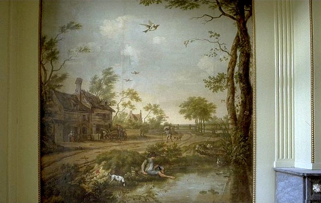 Herengracht 40 beschilderd behangsel