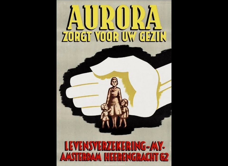 Herengracht 62 reclameaffiche Levensverzekeraar Aurora