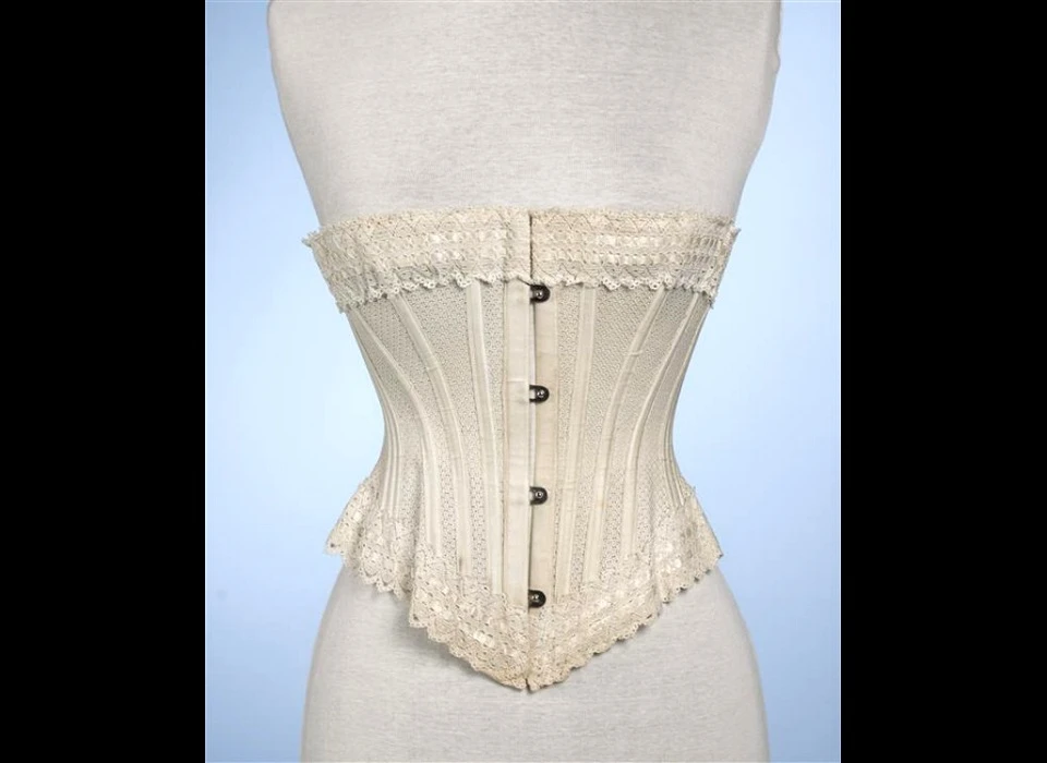 Herengracht 98 corsettenfabriek H.Spruyt van Rietschoten trouwcorset (1900)