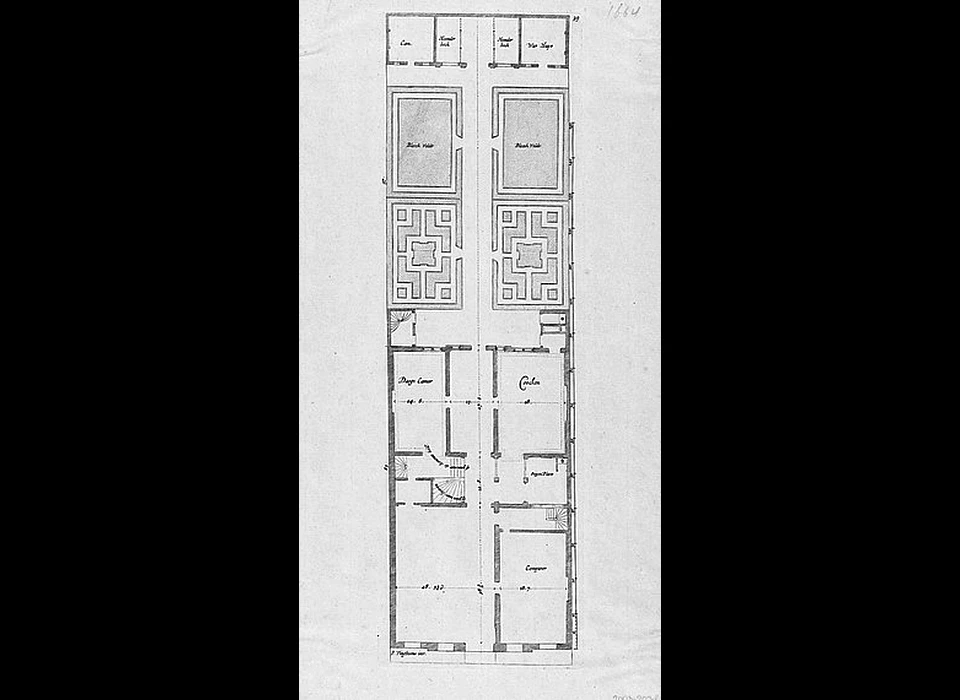 Herengracht 412 plattegrond (ca.1700)