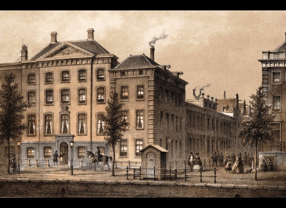Herengracht 466b hoek Nieuwe Spiegelstraat (J.A.Hilverdink 1813-1902) (ca.1890)