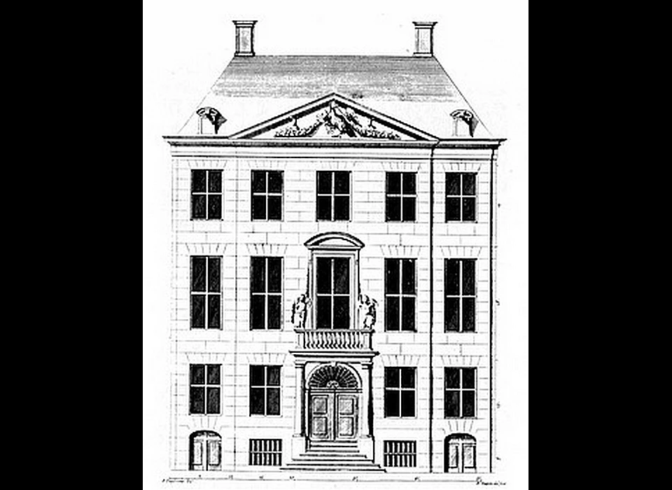 Herengracht 466a ontwerptekening Philips Vingboons (1669)