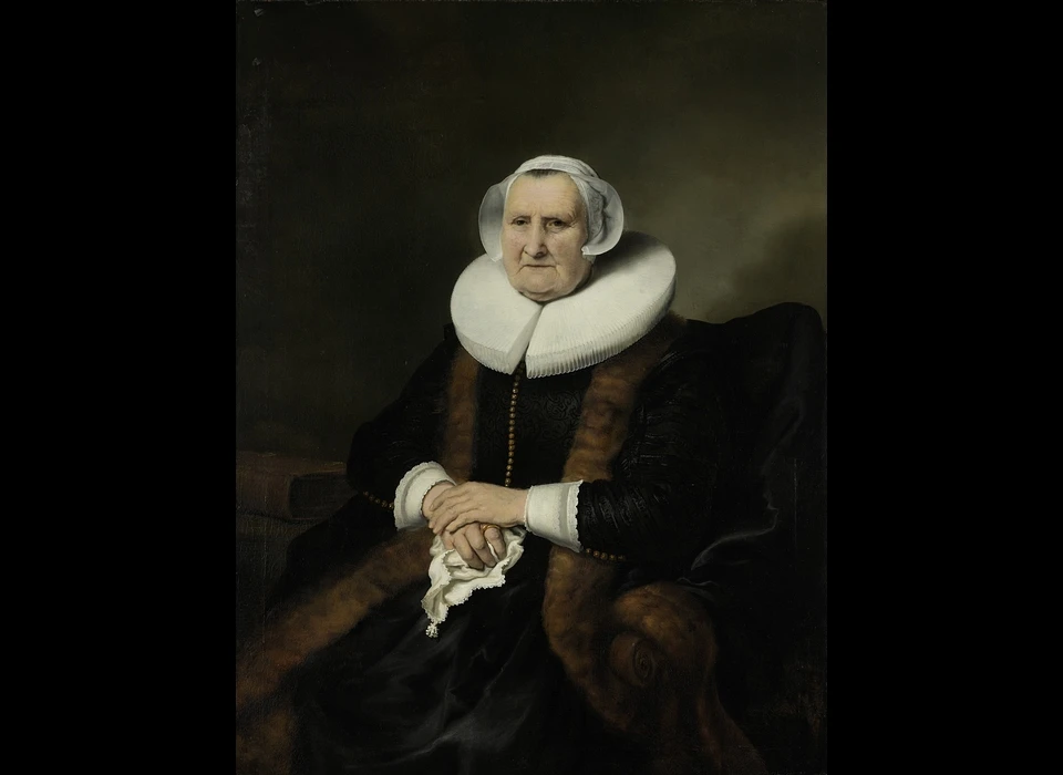 Oudere dame vermoedelijk Elisabeth Bas (Ferdinand Bol, ca.1635)