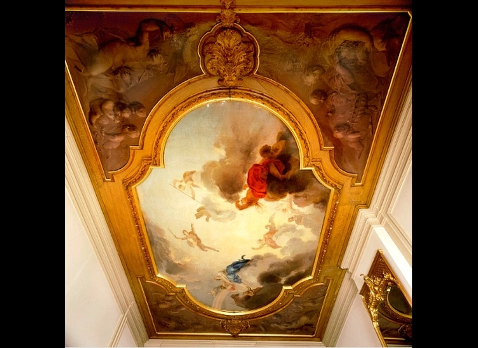 Herengracht 479 linker-voorkamer centrale plafondschildering ten hemel opneming Callisto (Jacob de Wit 1731)