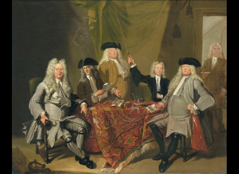 Inspecteurs van het College Medicum (Cornelis Troost, 1724)