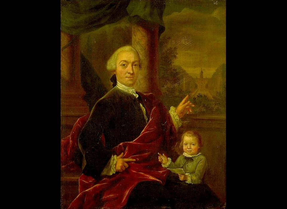 Jan van de Poll (1721-1801), bankier en burgemeester van Amsterdam met zijn zoontje Harman (1787)