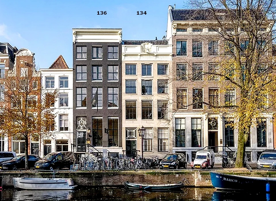 Herengracht 134-136 gevels (2022)