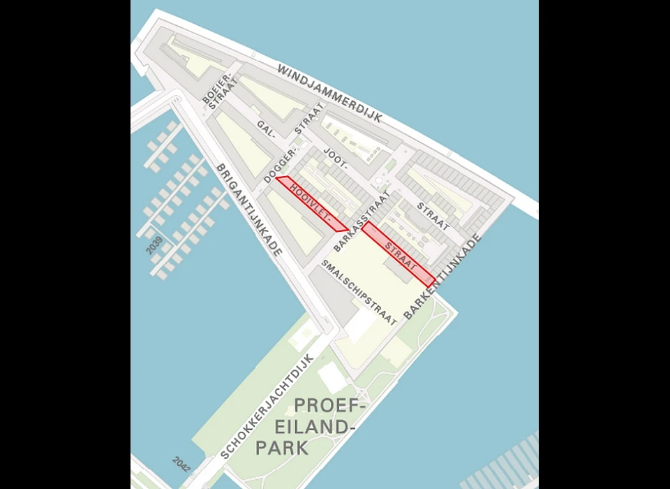 Hooivletstraat op de plattegrond