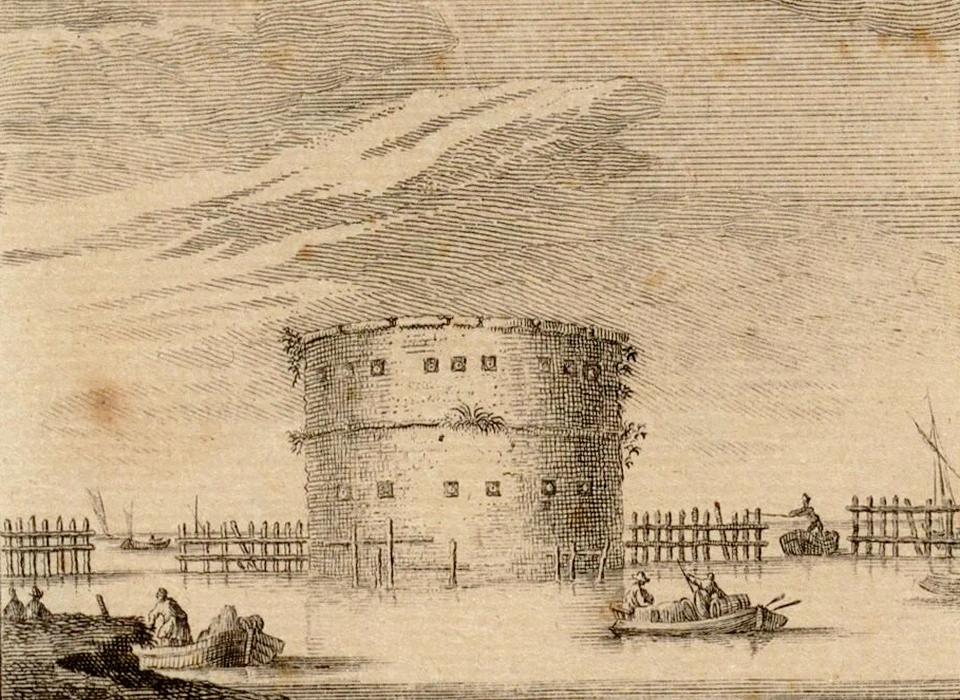 IJ voor Martelaarsgracht verdedigingswerk Roode Blockhuys (1552)