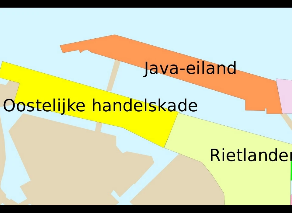 plattegrond oostelijk havengebied Java-eiland