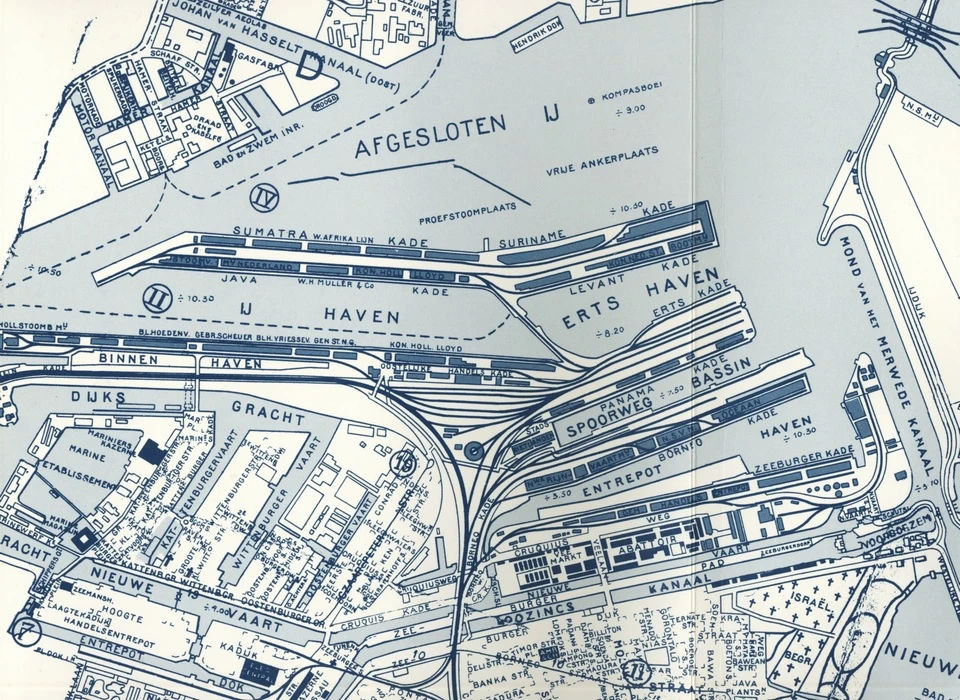 plattegrond java- en knsm-eiland (1914)