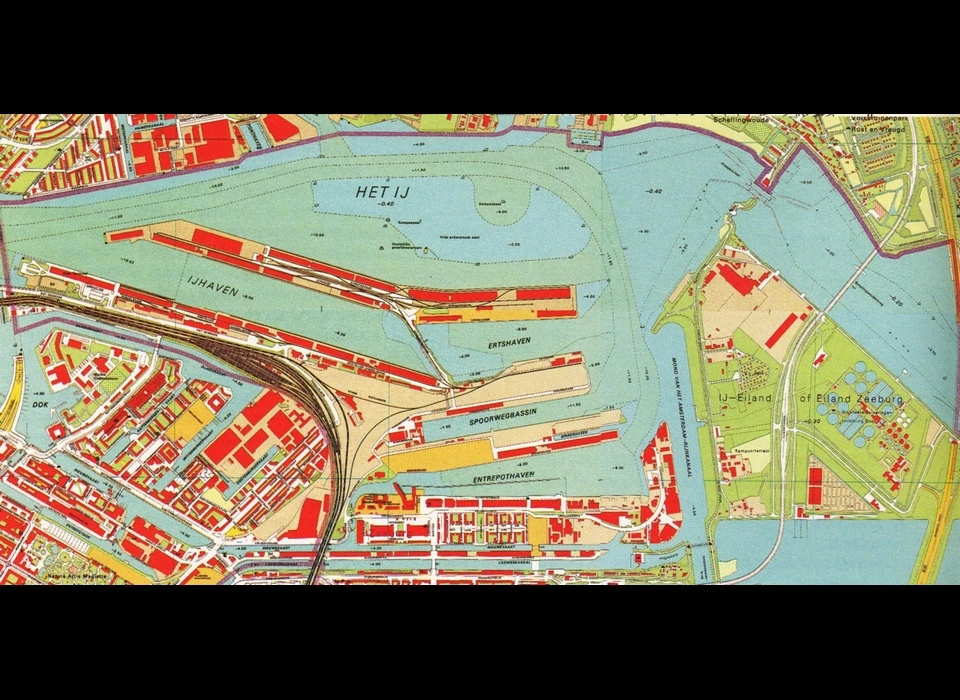 plattegrond oostelijke havens (1990)