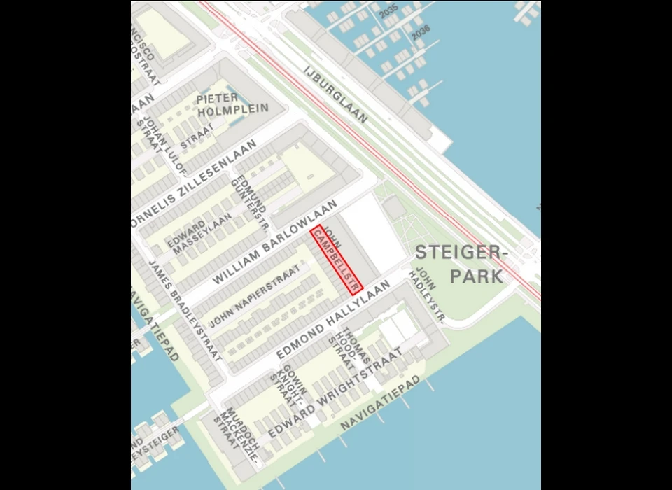 John Campbellstraat op de plattegrond