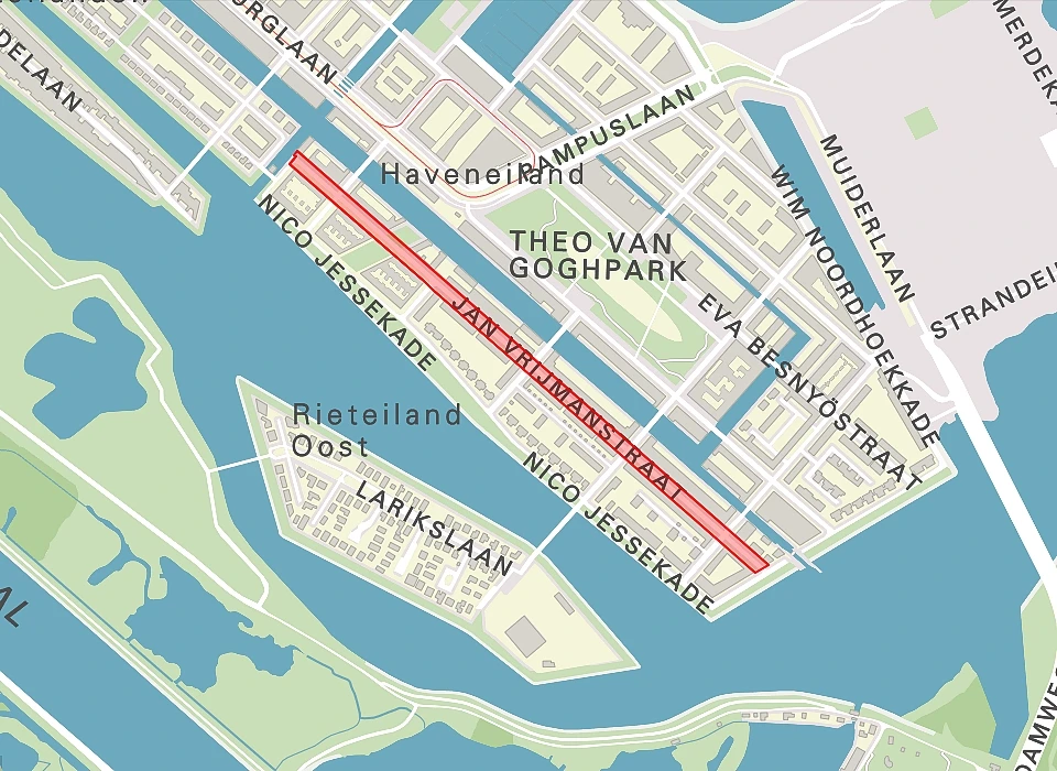 Jan Vrijmanstraat op de plattegrond