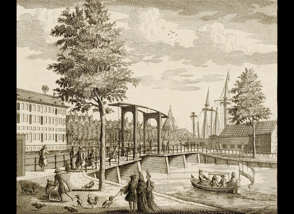 Kadijksplein de eerste Kortjewantsbrug (1724)