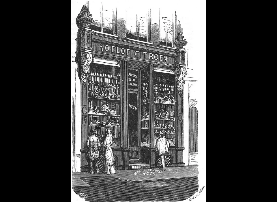 Kalverstraat 1 onderpui juwelier Citroen (1863)