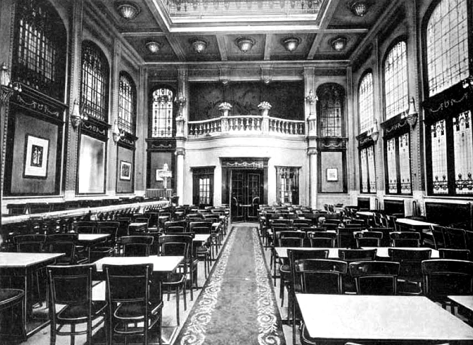 Kalverstraat 16-18 restaurantzaal American Lunchroom (1912)