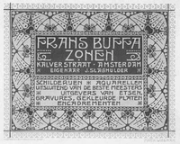 Adreskaart Frans Buffa