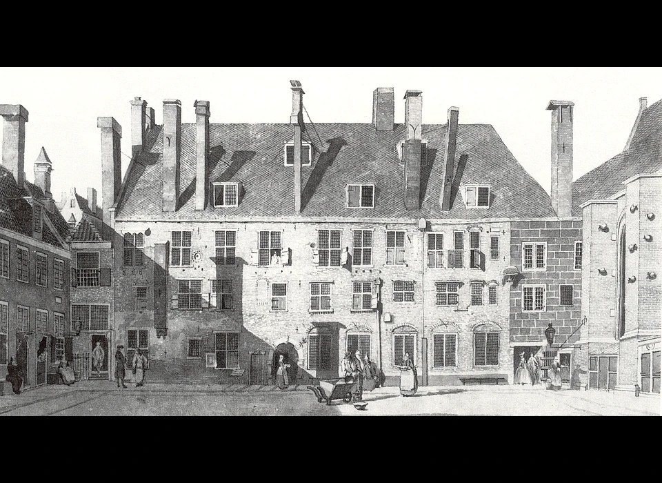 Oude Hoogstraat 22a Sint Jorishof naast Waalse kerk (1746)