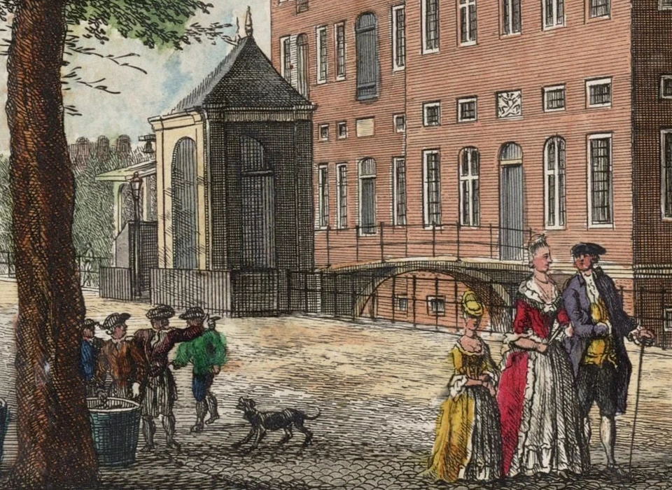 Kattenburgerplein 1 Lands Zeemagazijn detail Heerenpoort (H.P.Schouten circa.1775)
