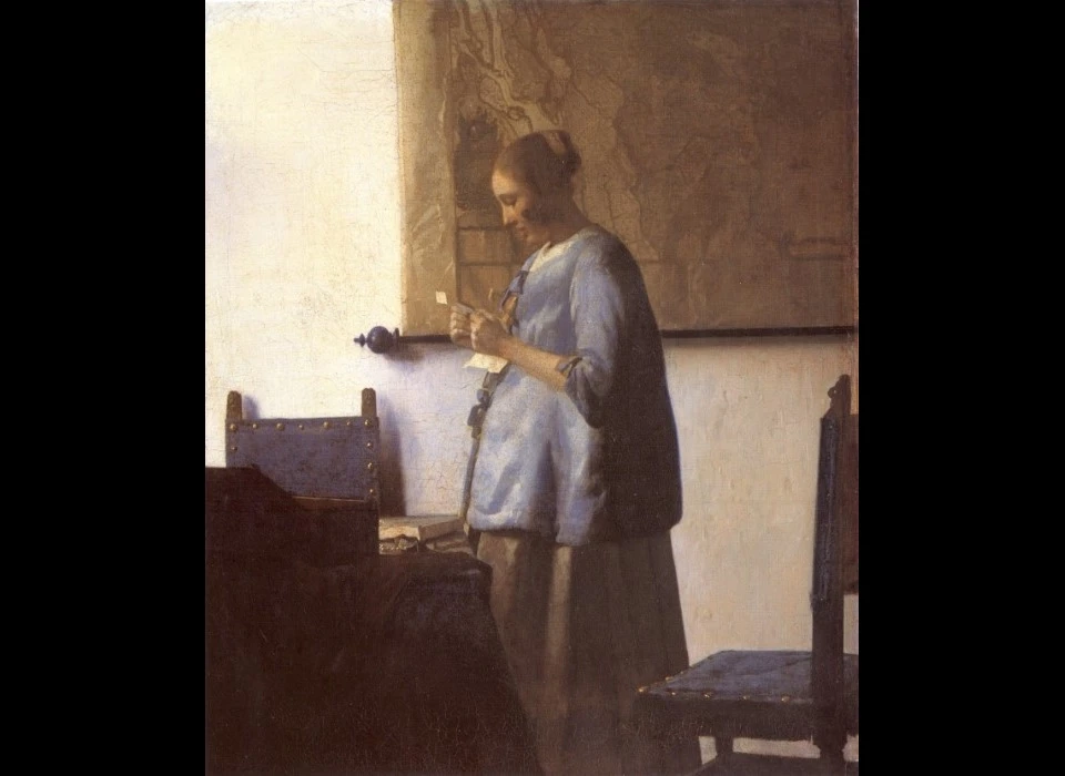 De brieflezende vrouw door Johannes Vermeer